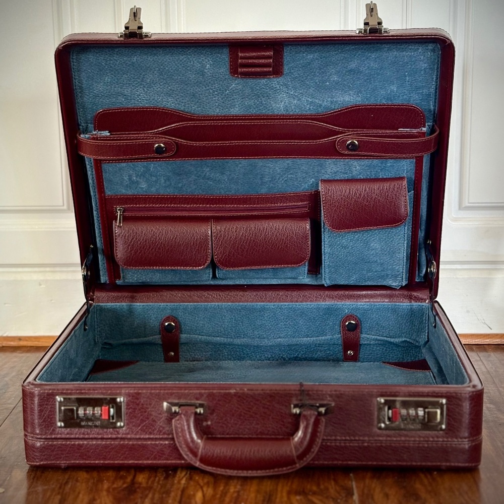 Mancini leather attaché case
